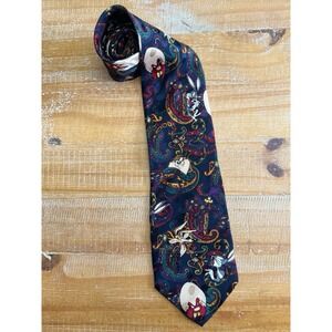Looney Tunes Tie Multi character And Multicolor Paisley